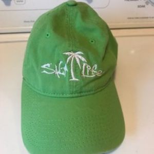 Salt Life Green and White logo baseball hat
